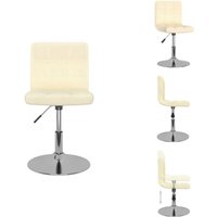 Vidaxl - Esszimmerstuhl Drehbar Creme Stoff - Esszimmerstuhl - Esszimmerstühle - Stuhl - Stühle von VIDAXL