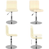 Esszimmerstuhl Drehbar Creme Stoff - Vidaxl von VIDAXL