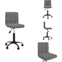Esszimmerstuhl Drehbar Dunkelgrau Samt - Esszimmerstuhl - Drehbares Stuhl - Samtsessel - Grau Stuhl - Sitz Höhenverstellbar Esszimmerstuhl Drehbar Dunkelgrau Samt - Esszimmerstuhl - Drehbares Stuhl - Samtsessel - Grau Stuhl - Sitz Höhenverstellbar von VIDAXL