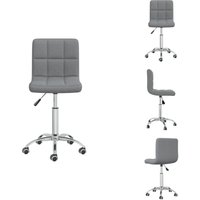 Vidaxl - Esszimmerstuhl Drehbar Hellgrau Stoff - Esszimmerstuhl - Drehbares Stuhl - Sitz Höhenverstellbar - Bürostuhl - Polsterstuhl von VIDAXL