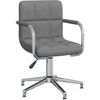 Vidaxl - Esszimmerstuhl Drehbar Hellgrau Stoff von VIDAXL