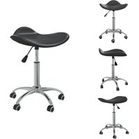 Vidaxl - Esszimmerstuhl Drehbar Schwarz Kunstleder - Drehstühle - Esszimmerstühle - Küchenstühle - Sitzgelegenheiten - Bürostuhl von VIDAXL