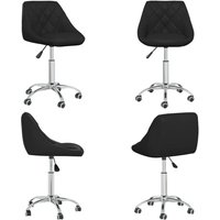 Vidaxl - Esszimmerstuhl Drehbar Schwarz Kunstleder - Drehstuh l - Esszimmerstuhl - Küchenstuhl - Moderner Stuhl - Schwarzer Stuhl - Home & Living von VIDAXL