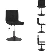 Vidaxl - Esszimmerstuhl Drehbar Schwarz Samt - Esszimmerstuhl - Esszimmerstühle - Stuhl - Stühle von VIDAXL