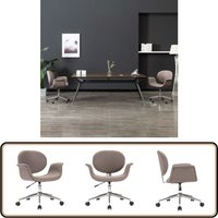 Vidaxl - Esszimmerstuhl Drehbar Taupe Stoff - Esszimmerstuhl - Drehstuhl - Stuhl - Sessel - Wohnraum von VIDAXL
