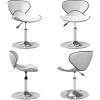 Vidaxl - Esszimmerstuhl Weiß Kunstleder - Esszimmerstuhl - Küchenstuhl - Drehstuhl - Höhenverstellbar - Sitzkomfort - Home & Living von VIDAXL