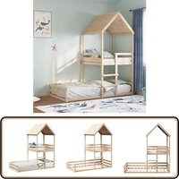Etagenbett ohne Matratze 90x190 cm Massivholz Kiefer - Kinderbett - Hochbett - Etagenbett - Holzbett - Kiefernholz von VIDAXL