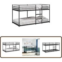 Vidaxl - Etagenbett ohne Matratze Schwarz 80x200 cm Stahl von VIDAXL