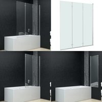 Faltbare Duschkabine 3 Paneele esg 130 x 138 cm - Duschabtrennung - Duschabtrennungen - Home & Living von VIDAXL