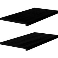 Vidaxl - Fensterbänke 2 Stk. Dunkelbraun 80x40x2 cm Massivholz Eiche von VIDAXL