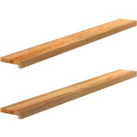 Vidaxl - Fensterbänke 2 Stk. Hellbraun 140x15x2 cm Massivholz Eiche von VIDAXL