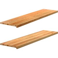 Vidaxl - Fensterbänke 2 Stk. Hellbraun 160x40x2 cm Massivholz Eiche von VIDAXL