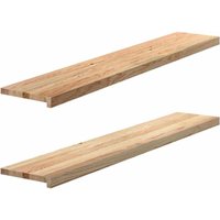 Vidaxl - Fensterbänke 2 Stk. Unbehandelt 140x25x2 cm Massivholz Eiche Vidaxl - Fensterbänke 2 Stk. Unbehandelt 140x25x2 cm Massivholz Eiche von VIDAXL