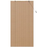 Rollo mit Vorhängen Hellbraun 110 x 220 cm Bambus Vidaxl von VIDAXL