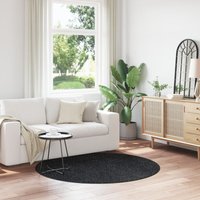 Vidaxl - Flauschiger Teppich mit Latexrücken Dunkelgrau ø160 cm von VIDAXL