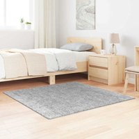 Vidaxl - Flauschiger Teppich mit Latexrücken Grau 120x120 cm 974948 von VIDAXL