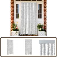 Fliegenvorhang Grau 90x220 cm Chenille - Fliegenvorhang - Insektenschutz - Türvorhang - Moskitonetz - Sommergarten von VIDAXL