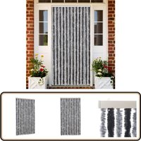 Fliegenvorhang Grau und Schwarz 100x200 cm Chenille - Fliegenvorhang - Insektenschutz - Türvorhang - Moskitonetze - Sommergarten Fliegenvorhang Grau und Schwarz 100x200 cm Chenille - Fliegenvorhang - Insektenschutz - Türvorhang - Moskitonetze - Sommergarten von VIDAXL