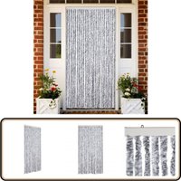Fliegenvorhang Weiß und Grau 100x230 cm Chenille - Fliegenvorhang - Insektenschutz - Türvorhang - Moskitonetze - Sommergarten Fliegenvorhang Weiß und Grau 100x230 cm Chenille - Fliegenvorhang - Insektenschutz - Türvorhang - Moskitonetze - Sommergarten von VIDAXL