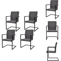 Vidaxl - Freischwinger 4 Stk. Grau Kunstleder - Freischwinger - Esszimmerstühle - Küchenstühle - Stuhl Grau - Lederlook Vidaxl - Freischwinger 4 Stk. Grau Kunstleder - Freischwinger - Esszimmerstühle - Küchenstühle - Stuhl Grau - Lederlook von VIDAXL