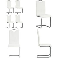 Vidaxl - Freischwinger 4 Stk. Weiß Kunstleder - Esszimmerstühle - Freischwinger - Stuhl Weiß - Kunstledersessel - Moderner Esstischstuhl - Home & Vidaxl - Freischwinger 4 Stk. Weiß Kunstleder - Esszimmerstühle - Freischwinger - Stuhl Weiß - Kunstledersessel - Moderner Esstischstuhl - Home & von VIDAXL