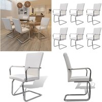 Vidaxl - Freischwinger 6 Stk. Weiß Kunstleder - Freischwinger - Esszimmerstühle - Kunstledersitz - Weißer Stuhl - Moderner Stuhl - Home & Living Vidaxl - Freischwinger 6 Stk. Weiß Kunstleder - Freischwinger - Esszimmerstühle - Kunstledersitz - Weißer Stuhl - Moderner Stuhl - Home & Living von VIDAXL