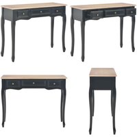 Vidaxl - Frisiertisch Konsolentisch mit 3 Schubladen Schwarz - Konsolentisch - Frisiertisch - Kommode - Nachttisch - Sideboard - Home & Living von VIDAXL