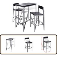 Frühstücksbar Set - Esstisch - Barhocker - Küchenstuhl - Frühstückstisch - Modernes Sofa Frühstücksbar Set - Esstisch - Barhocker - Küchenstuhl - Frühstückstisch - Modernes Sofa von VIDAXL