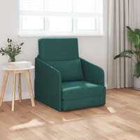 Schlafsessel 2-in-1 Dunkelgrün 65x80x83 cm Stoff Vidaxl von VIDAXL