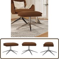 Fußhocker Braun 60x60x35 cm Mikrofasergewebe - Mikrofaser Hocker - Brauner Hocker - Beistelltisch - Couchtisch - Sessel von VIDAXL