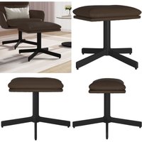 Vidaxl - Fußhocker Braun 60x60x36 cm Kunstleder - Polsterhocker - Hocker Braun - Kunstledersitzsack - Beistelltisch - Lounge Möbel - Home & Living von VIDAXL