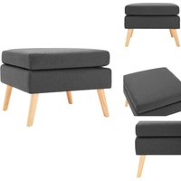 Vidaxl - Fußhocker Dunkelgrau Stoff - Polsterhocker - Fußhocker - Ottoman - Grau - Dunkelgrau von VIDAXL