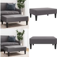 Fußhocker Grau 77x55x31 cm Kunstleder - Sitzsack - Hocker - Fußhocker - Grau - Kunstleder - Home & Living von VIDAXL