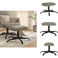 Fußhocker Hellgrau 60x60x36 cm Samt - Samtsessel - Hocker Grau - Beistelltisch - Lounge Möbel - Sessel Hellgrau von VIDAXL