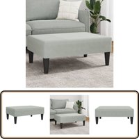 Fußhocker Hellgrau 77x55x31 cm Samt - Samtsessel - Grau - Hocker - Fußhocker - Beistelltisch von VIDAXL