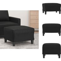 Vidaxl - Fußhocker Schwarz 60x50x41 cm Kunstleder - Sitzhocker - Polsterhocker - Fußhocker - Schwarzer Hocker - Kunstleder Möbel von VIDAXL