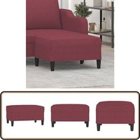 Vidaxl - Fußhocker Weinrot 70x55x41 cm Stoff - Polsterhocker - Sitzsack - Fußablage - Beistelltisch - Weinrot von VIDAXL
