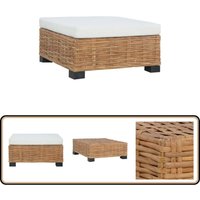 Fußhocker mit Kissen Natürliches Rattan - Rattenfußhocker - Wohnzimmer Dekoration - Lounge Möbel - Outdoor Möbeln - Gartenstuhl Fußhocker mit Kissen Natürliches Rattan - Rattenfußhocker - Wohnzimmer Dekoration - Lounge Möbel - Outdoor Möbeln - Gartenstuhl von VIDAXL