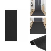 Vidaxl - Fußmatte Schwarz 115x300 cm - Fußmatte - Fußmatten - Schmutzfangmatte - Türmatte von VIDAXL