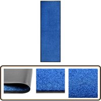 Fußmatte Waschbar Blau 60x180 cm - Innenfußmatte - Außenfußmatte - Türmatte - Waschebene - Blaue Fußmatte von VIDAXL