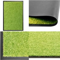 Fußmatte Waschbar Grün 40x60 cm - Innenfußmatte - Outdoor-Matte - Gummi Fußmatte - Waschebene Matten - Türmatte Grün - Home & Living von VIDAXL