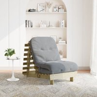 Vidaxl - Futon Schlafsofa mit Matratze 70x206x11 Kiefernholz Imprägniert von VIDAXL