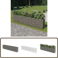 Vidaxl - Gabionen-Hochbeet Verzinkter Stahl 450×50×100 cm - Gabionen-Hochbeet - Gartendekoration - Stahltanks - Blumenerde - Steinaufbewahrung von VIDAXL
