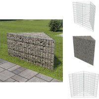 Gabionen-Hochbeet Verzinkter Stahl 75×75×50 cm - Gabionen-Hochbeet - Gartendekoration - Stahltanks - Gartengestaltung - Blumenerde von VIDAXL