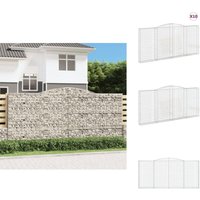 Vidaxl - Gabionen mit Hochbogen 10Stk. 400x30x180/200cm Verzinktes Eisen - Gabionen - Gabionenkorb - Gartendekoration - Zaun - Sichtschutz Vidaxl - Gabionen mit Hochbogen 10Stk. 400x30x180/200cm Verzinktes Eisen - Gabionen - Gabionenkorb - Gartendekoration - Zaun - Sichtschutz von VIDAXL