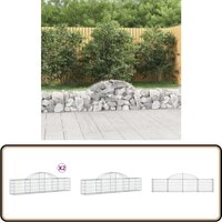 Vidaxl - Gabionen mit Hochbogen 2 Stk. 200x30x40/60 cm Verzinktes Eisen - Gabionen - Gabionenkorb - Gartendeko - Zaun - Sichtschutz Vidaxl - Gabionen mit Hochbogen 2 Stk. 200x30x40/60 cm Verzinktes Eisen - Gabionen - Gabionenkorb - Gartendeko - Zaun - Sichtschutz von VIDAXL