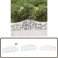 Vidaxl - Gabionen mit Hochbogen 4 Stk. 200x30x40/60 cm Verzinktes Eisen - Gabionen - Gartenzaun - Dekorative Elemente - Gartendeko - Stauraum Vidaxl - Gabionen mit Hochbogen 4 Stk. 200x30x40/60 cm Verzinktes Eisen - Gabionen - Gartenzaun - Dekorative Elemente - Gartendeko - Stauraum von VIDAXL