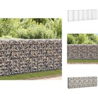 Vidaxl - Gabionenwand mit Abdeckung Verzinkter Stahl 300×50×100 cm - Gabionenwand - Stahltrennung - Ziergitter - Terrassenbefestigung - Gartenzaun von VIDAXL