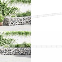Gabionenwand mit Abdeckung Verzinkter Stahl 900x30x50 cm - Gabionenwand - Stahlauskleidung - Gartenzubehör - Terrassenbegrenzung - Sichtschutz - Home von VIDAXL