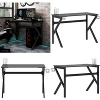 Gaming-Schreibtisch mit K-Gestell Schwarz und Rot 110x60x75 cm - Gaming Schreibtisch - Gamer Schreibtisch - Bürostuhl - Arbeitsplatz - Etagenregal Gaming-Schreibtisch mit K-Gestell Schwarz und Rot 110x60x75 cm - Gaming Schreibtisch - Gamer Schreibtisch - Bürostuhl - Arbeitsplatz - Etagenregal von VIDAXL